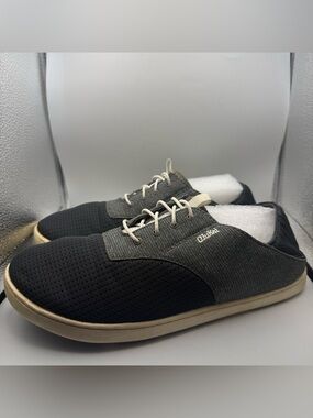 OLUKAI - NOHEA MOKU SLIP ON SNEAKER IN DARK SHADOW TEXTILE Sze US8/EU41